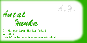 antal hunka business card